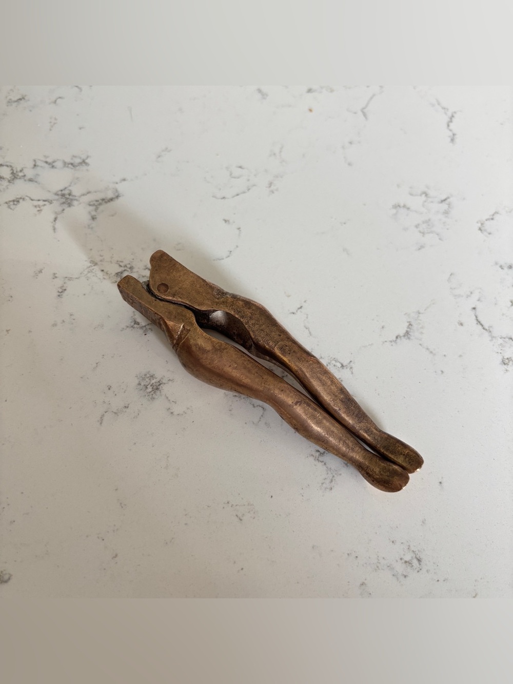 Vintage Brass Lady Legs Nutcracker
